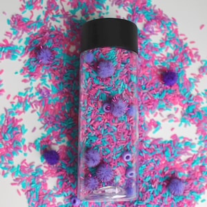 Multicolored Dry Sensory Bottle - Children&#39;s Activity - Montessori Activity - Child Sensory Development - Gift Idea 1-4 Years