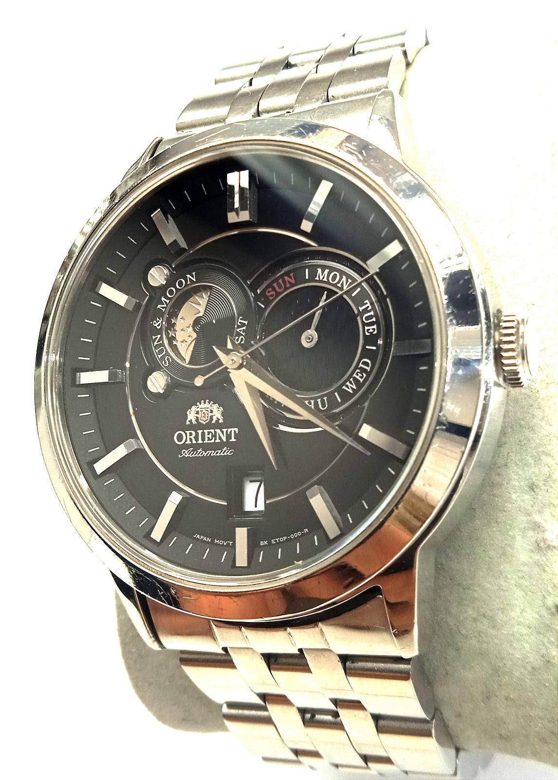 Orient Automatic Watch Day/date Sun Moon ETOP 002W - Etsy