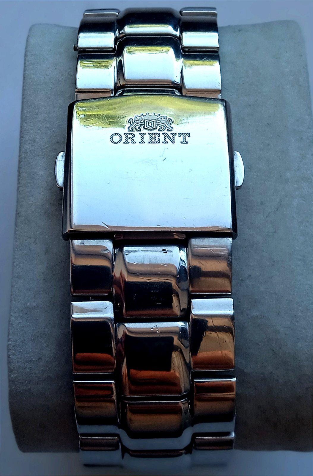 レア ORIENT 自動巻き パワーリザーブ 黒文字盤 メンズ 腕時計 廃盤 オリエント腕時計 自動巻き メンズ パワーリザーブ ブラック文字盤