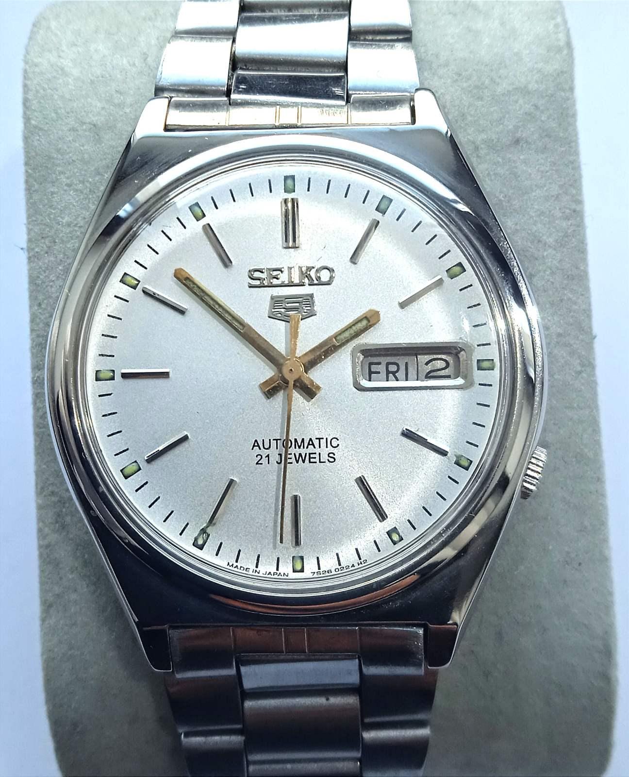 Rare Seiko 5 Mens Automatic Silver Dial Vintage Watch - Etsy
