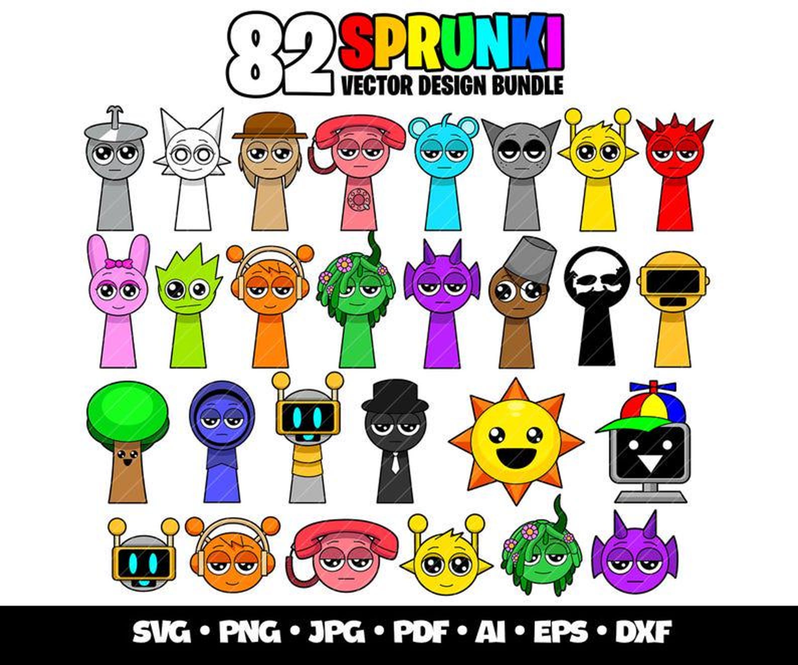 Lilly Sprunki Vector Bundle 82 Incredibox Sprunki Svg Sprunki Beats Gaming Clipart SVG en ...