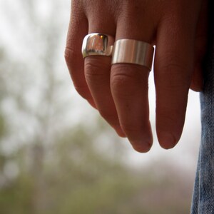 Wide Sterling Silver Domed Band Ring Size 4-9