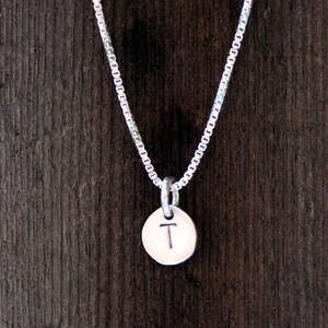 Circle Sterling Silver Initial Pendant image 2