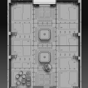 Sci-Fi Interiors & Tactical Sliding Blast Doors for 28mm-32mm Wargaming