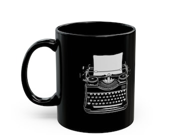 Tazza nera con citazione di William Faulkner