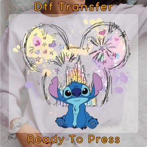 Ohana Means Family Stitch Disney Dtf Ready To Press, Disney Tee, Stitch Disneyworld, Disney Vacation Dtf Transfer, Disney Castle Dtf Print