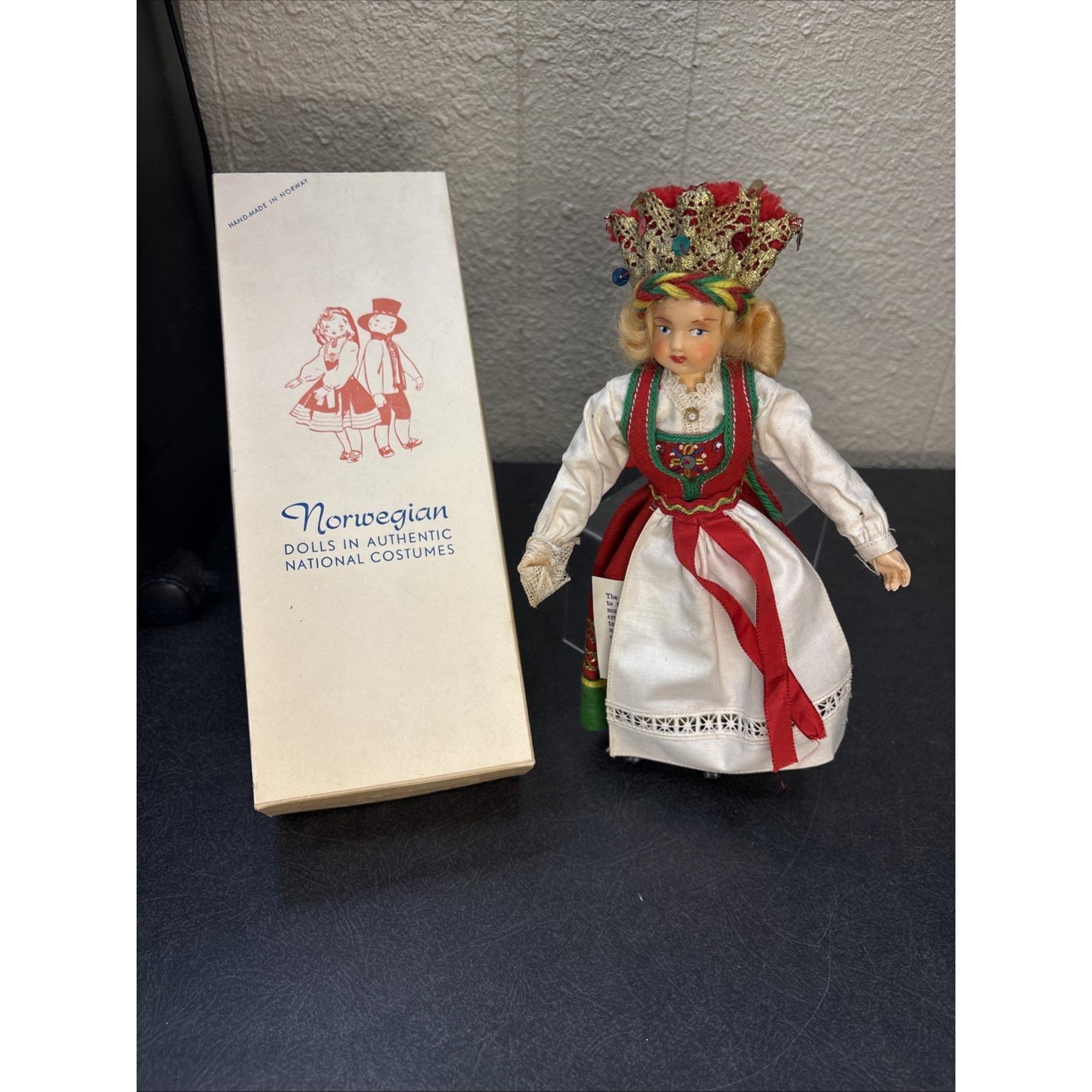 Vtg~hilda S. Ege Dolls~hardanger Bride~ Norway~tags 1960~9