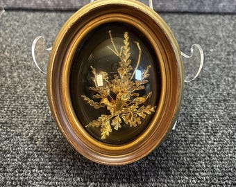 Flora-Hawaii Orquídea Wendrobium de helecho hawaiano recubierta de oro de 24 quilates ~ 5 "x 4"