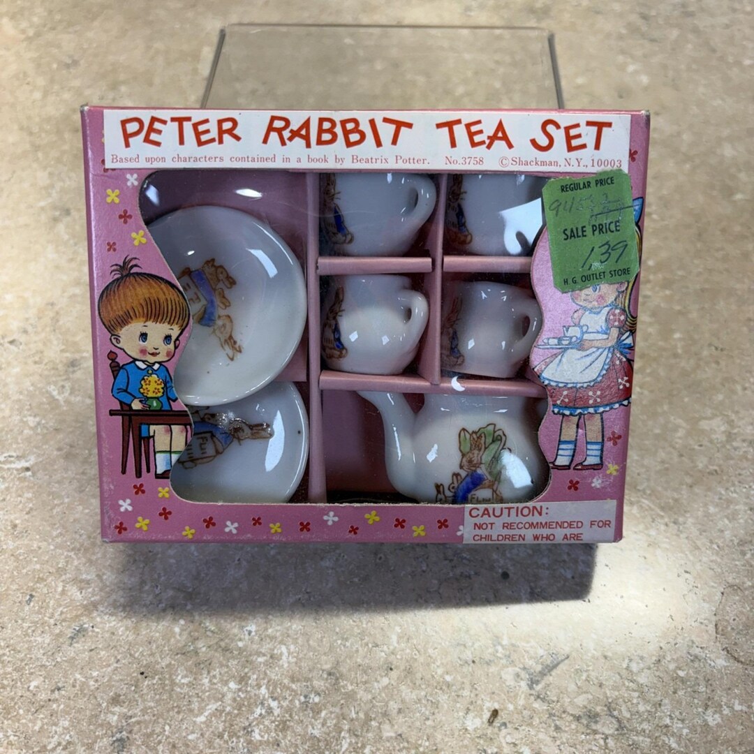 Vtg~miniature Peter Rabbit Tea Set (no 3758)~shackman - Etsy