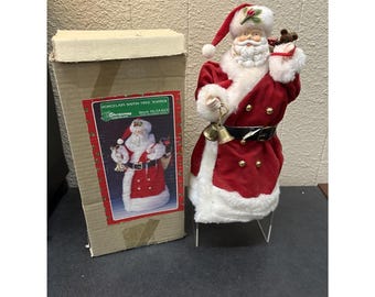 Vintage Christmas Around The World Porcelain Santa Tree Topper~54-623