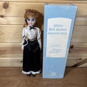 Bell System Operator Doll  1890s Auburn Hair  Telephone Pioneers of America