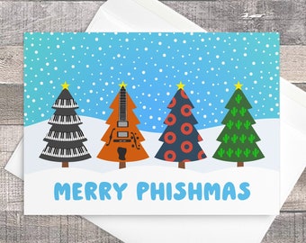 Merry Phishmas Card, Phish Christmas Card, Gifts for Phish fans, Hippie Holidays, Phish Holiday Card, Shakedown Merch, Music Holiday Card