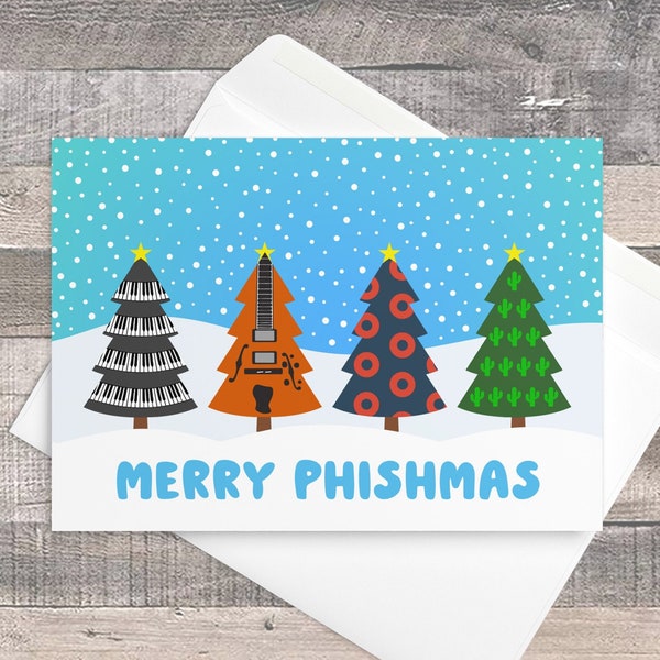 Merry Phishmas Card, Phish Christmas Card, Gifts for Phish fans, Hippie Holidays, Phish Holiday Card, Shakedown Merch, Music Holiday Card