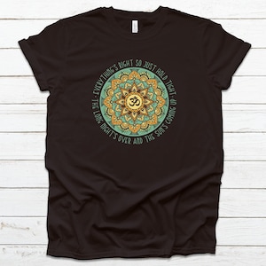 Men&#39;s Phish Tee - Everything&#39;s Right, Unisex Phish Shirt, Phish Lyrics, Mandala Tshirt Men, Phish Yoga Shirt, Shakdown Merch