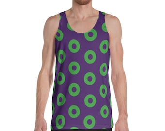 Men's Phish Donut Tank - Fishman Mexico Donut Print, Festival Gear