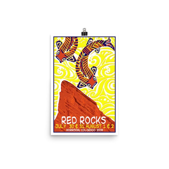 Phish Poster - Red Rocks 2009, Morrison Colorado, Phish Red Rocks