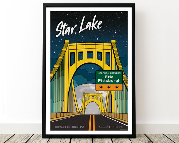 Phish Poster - Star Lake 1998, Phish Concert Poster, Phish