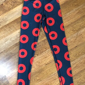 Phish Donut Leggings, Women's High Waist Leggings, Fishman Donut Print, Women's Phish Clothing, Festival Apparel, Shakedown Merch image 6