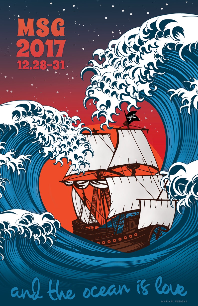 Phish Poster Madison Square Garden NYC 2017 Phish New Years Etsy