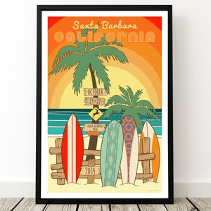 Phish Poster - Santa Barbara, CA 2014, Phish Print 2014, Phish Wall Art, Concert Posters, Shakedown Merch, Phish 2014