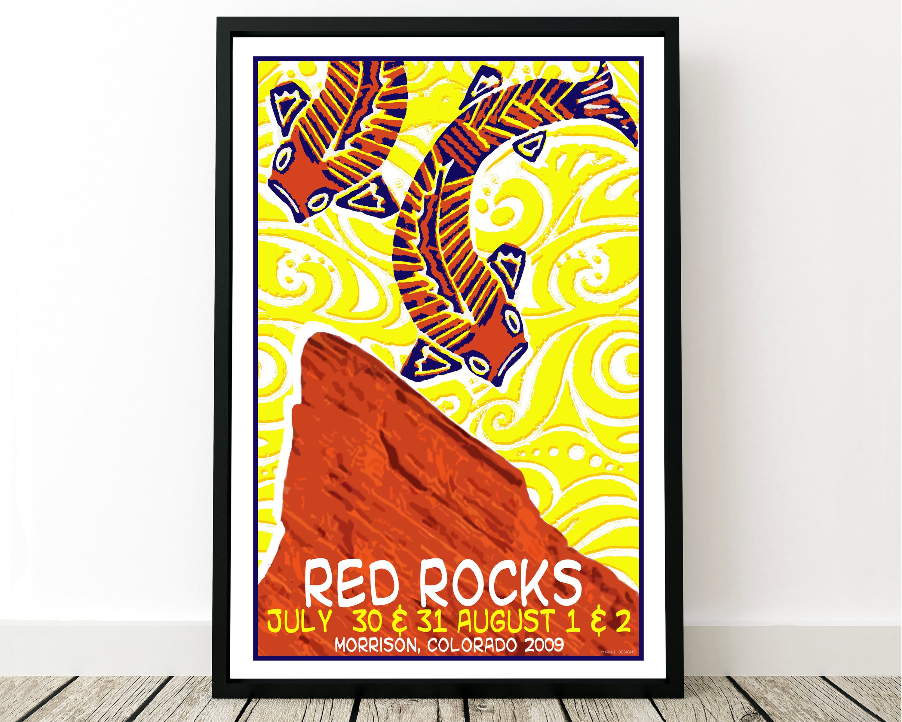 Phish Poster - Red Rocks 2009, Morrison Colorado, Phish Red Rocks