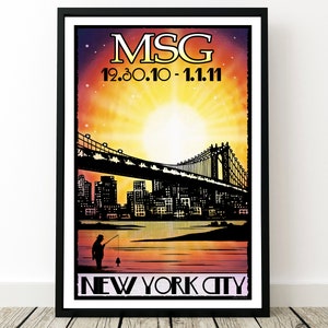 Phish Poster - Madison Square Garden, New York City NYE 2010, Phish MSG Print, Phish Wall Art, Shakedown Merch
