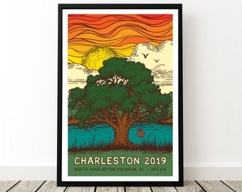 Phish Poster - Charleston SC 2019, Phish Fall Tour 2019 Print, Phish Art, Phish Charleston Print