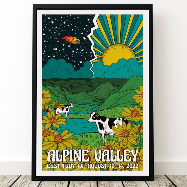 Phish Poster - Alpine Valley 2022, Phish Summer Tour 2022, Phish Art, Phish Prints, Concert Poster Art, Phan Art, Phish Alpine Poster