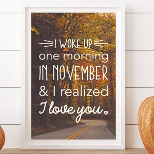Phish Lyrics Poster - Contact, Gifts for Phish fans, Phish Prints, I woke up one morning in November and I realized I love you