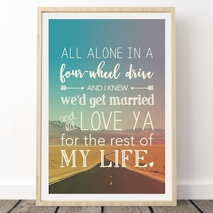 Moe. Lyrics Poster - Together at Christmas, Love Song Lyrics Poster, Moe Wedding Gift, Moe. Poster