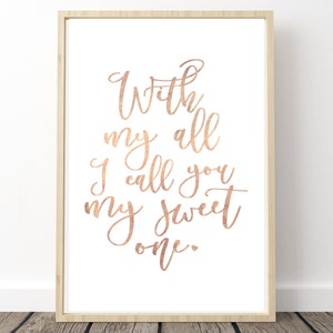 Phish Lyrics Poster - My Sweet One, Love Song Lyrics, Phish Prints, Boho Wall Art