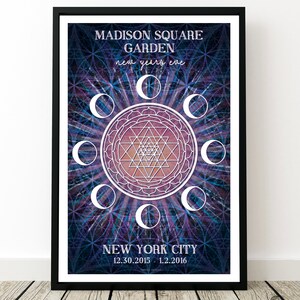 Phish Poster - Madison Square Garden 2015, New York City NYE, Phish MSG Print, New Years 2015, Phish Wall Art