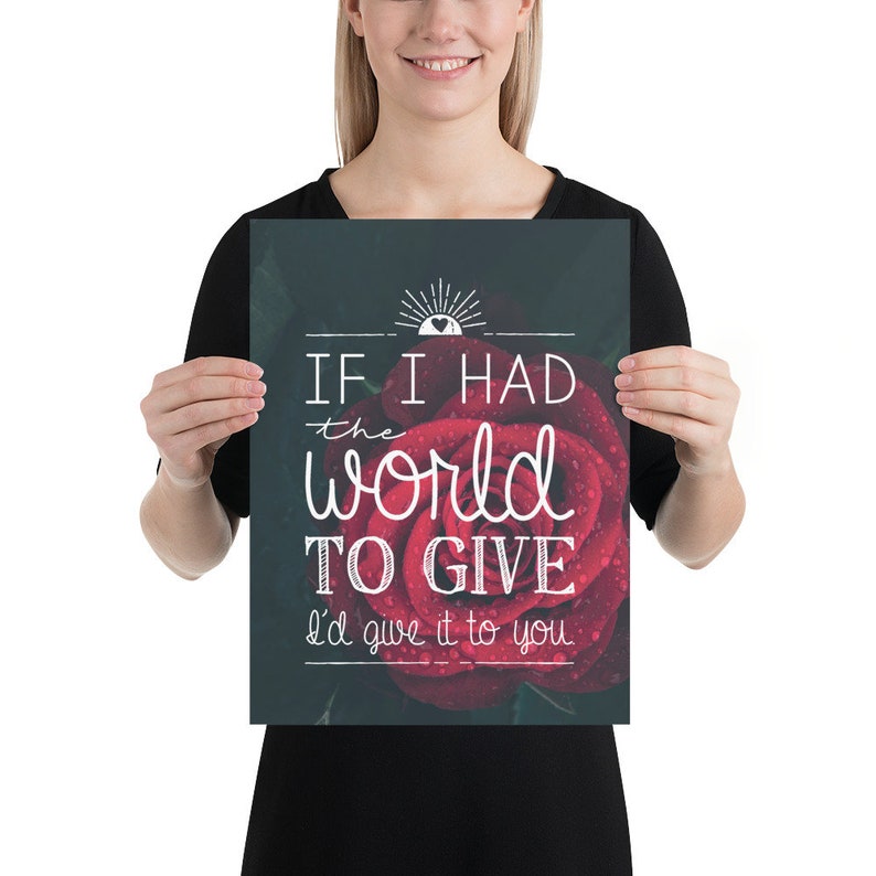 Lyrics Poster If I Had the World to Give Love Song Lyrics | Etsy If I Had The World To Give Lyrics