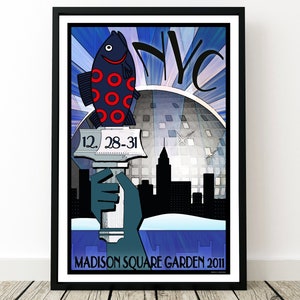 Phish Poster - Madison Square Garden 2011, New York City NYE, Phish MSG Poster, Phish Prints, Concert Poster Art