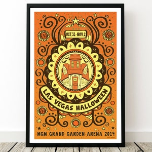 Phish Poster - Las Vegas Halloween 2014, Phish Vegas MGM Grand, Concert Poster Art, Phish Wall Art, Phish Prints