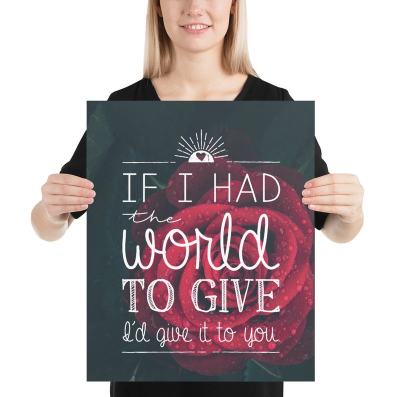 Lyrics Poster If I Had the World to Give Love Song Lyrics | Etsy If I Had The World To Give Lyrics