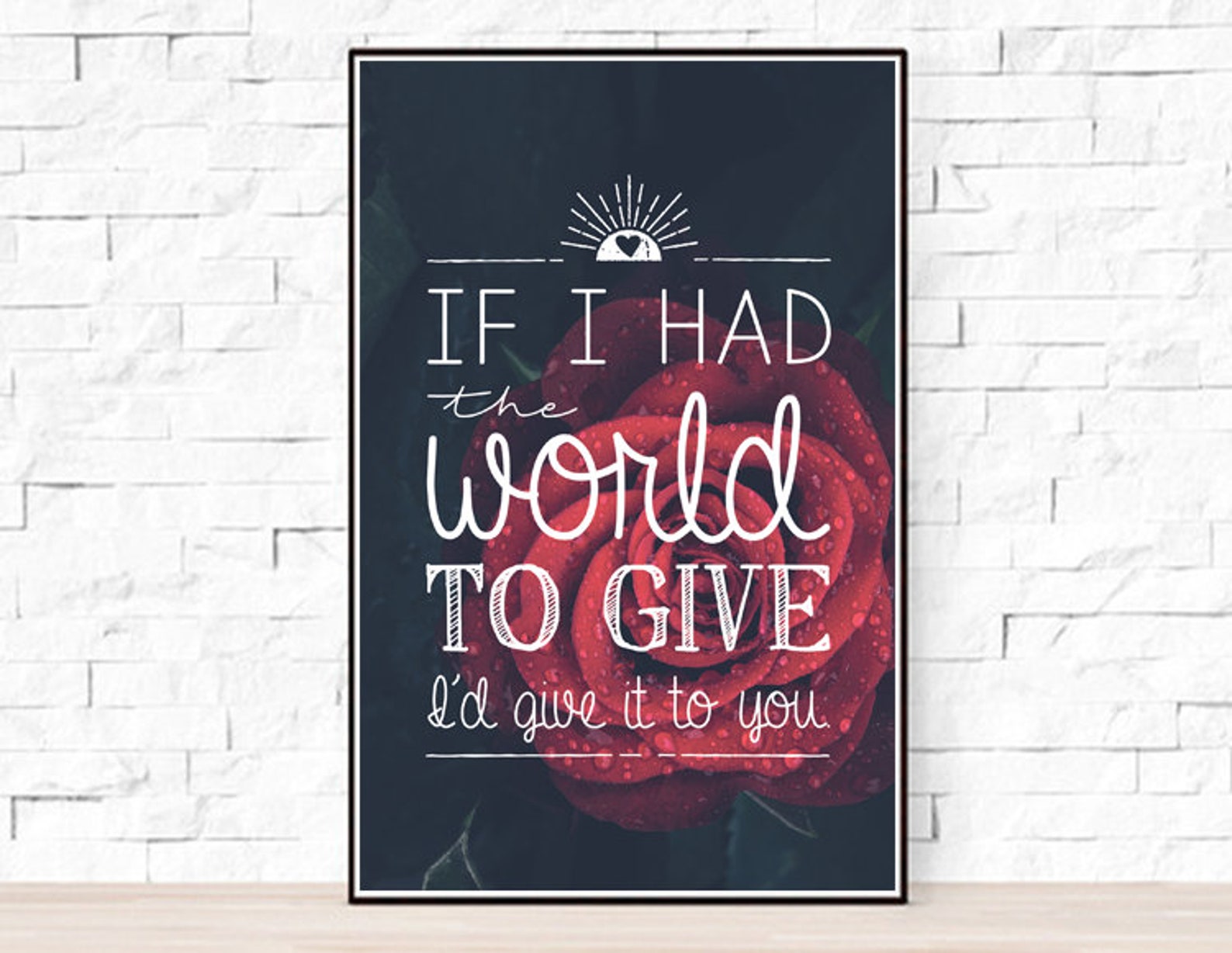 Lyrics Poster If I Had the World to Give Love Song Lyrics | Etsy If I Had The World To Give Lyrics