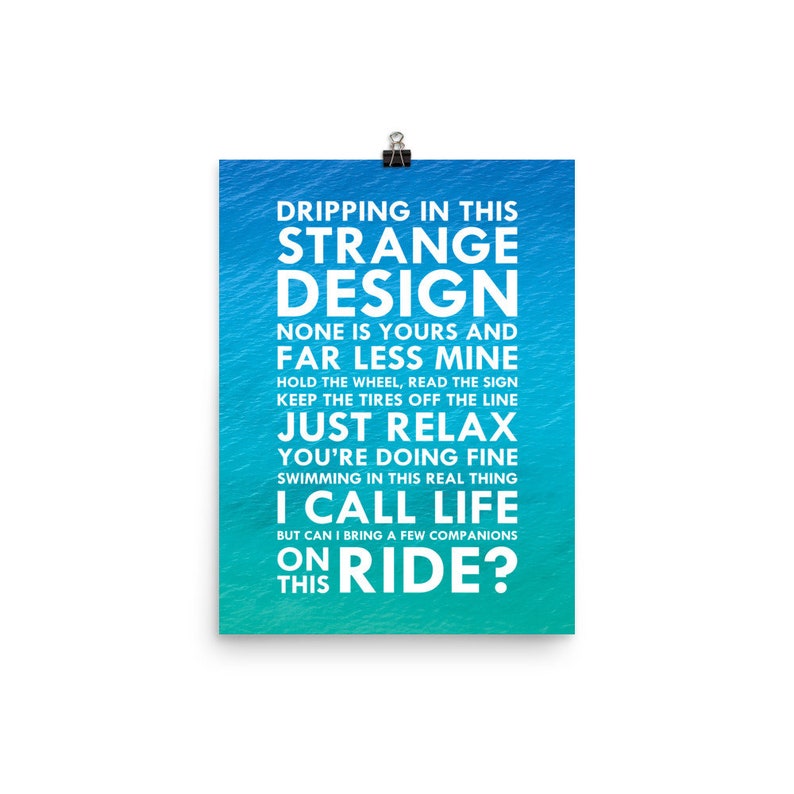 Phish Lyrics Poster Strange Design Phish Prints Song Etsy
