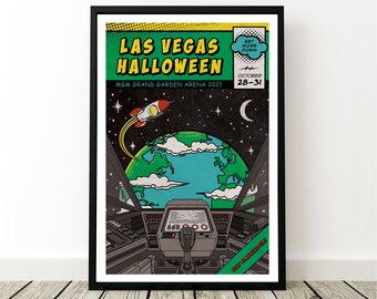 Phish Poster - Las Vegas 2021, Phish Print Halloween 2021, Phish Wall Art, Fall Tour 2021, Concert Posters, Shakedown Merch