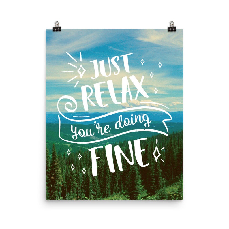 Phish Lyrics Poster Just Relax You're Doing Fine Phish Etsy