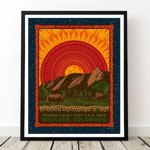 Phish-poster - Folsom Field Boulder CO, Phish Boulder Print, Phish Fan Art, Phish Tour 2025, Phish Colorado 2025, Phish Lot Art