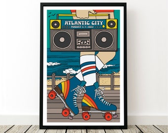 Phish Poster - Atlantic City NJ 2022, Phish Summer Tour 2022, Phish Art, Shakedown Merch, Phish Prints, Phish Concert Poster, Music Poster