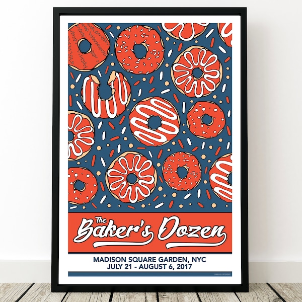 Phish Poster - The Baker's Dozen - Madison Square Garden, NYC 2017, Phish Baker's Dozen Print, Phish Art