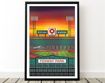 Phish Poster - Fenway Park Boston, MA 2019, Phish Summer Tour 2019 Print, Phish Wall Art, Phish Prints, Concert Posters