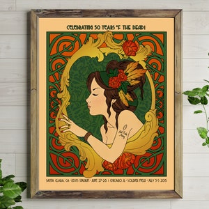 GD50 - Santa Clara CA & Chicago 2015, Grateful Poster Art, Shakedown Lot Art, Not Fade Away