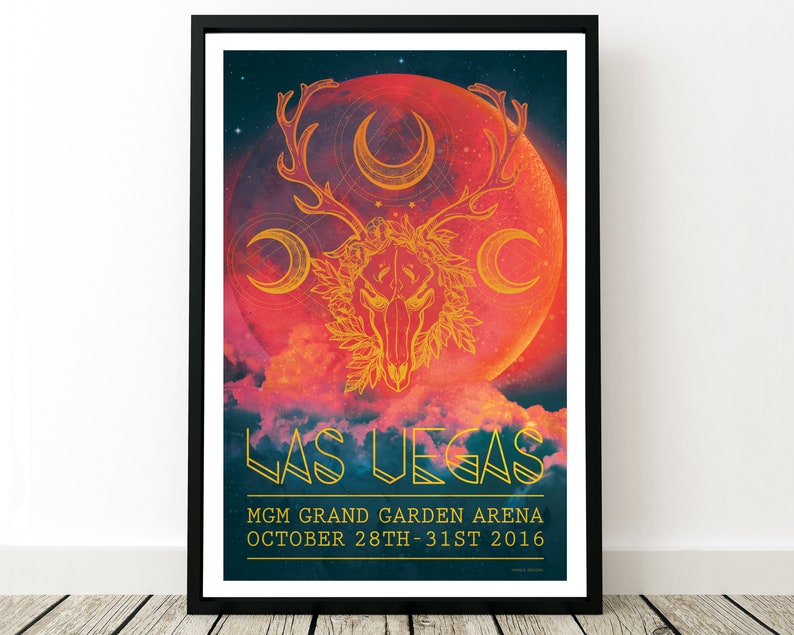 Phish Poster Las Vegas Halloween 2016 Vegas MGM Grand Etsy