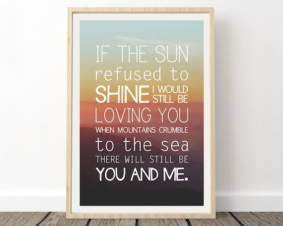 Lyrics Poster - Thank You, Love Song Lyrics, 70's Rock Music Art, Gifts for music lovers, Music Poster Art, Hippie Home Decor
