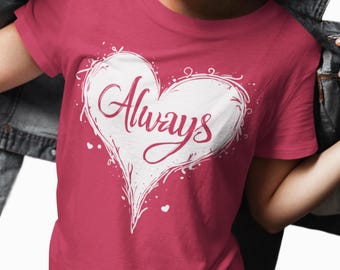 Heart Graphic T-Shirt: Women's Valentine's Day Love Tee