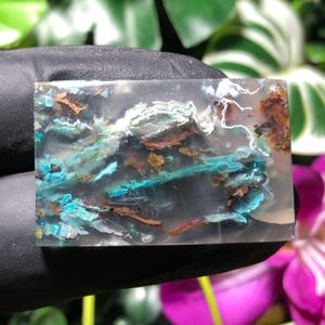 Cabochon Chrysokoll Konfetti enthalten Kupfer mit Chalcedon-seltene Einzelstück-hohe QUALITÄT-GUTE Qualität