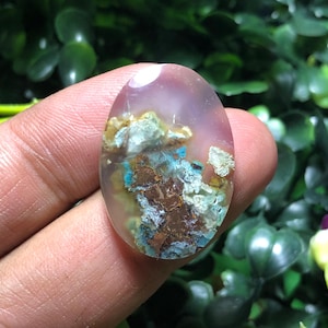 Cabochon Chrysokoll Konfetti enthalten Kupfer mit Chalcedon-seltene Einzelstück-hohe QUALITÄT-GUTE Qualität